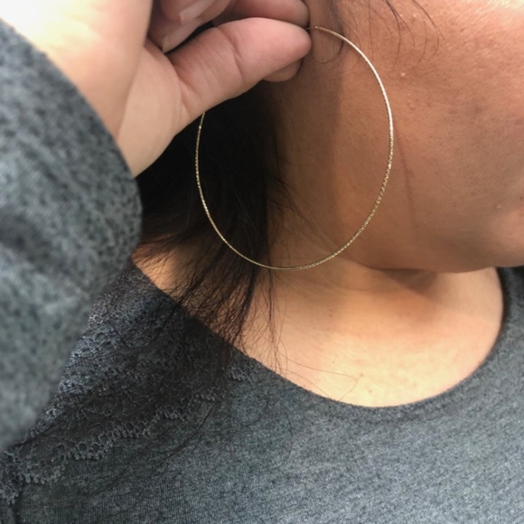 Yellow 14k inches Extra Large Endless Hoop